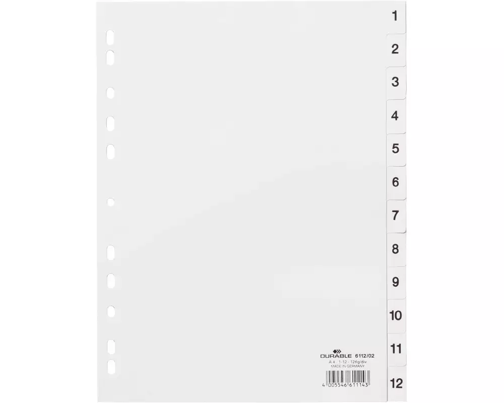 DURABLE Register A4 1-12, mit Indexblatt