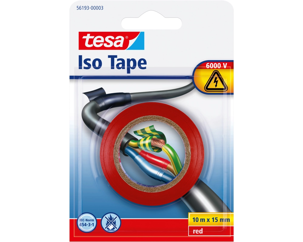TESA Isolierband Iso Tape 15mmx10m 561930000 rot