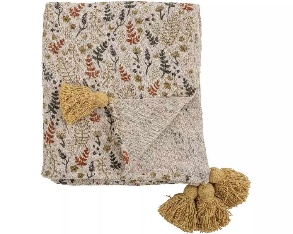 Bloomingville Kuscheldecke Filipa 160 x 130 cm, Gelb