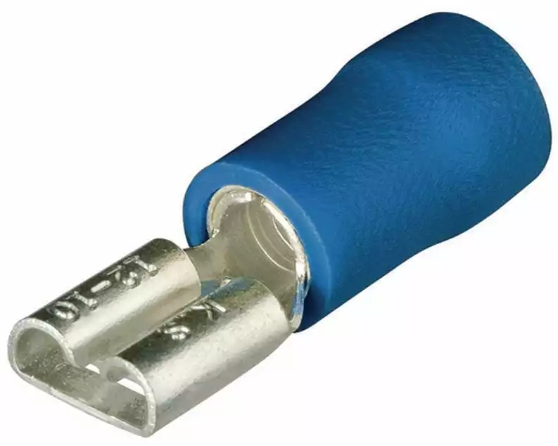 Knipex Flachsteckhülsen 6.3 x 0.8 mm Blau, 100 Stück