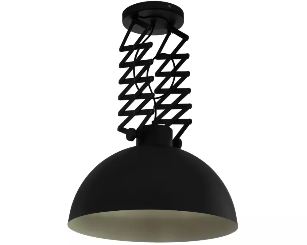 EGLO Leuchten Deckenleuchte DONINGTON 1x E27, Schwarz/Crème