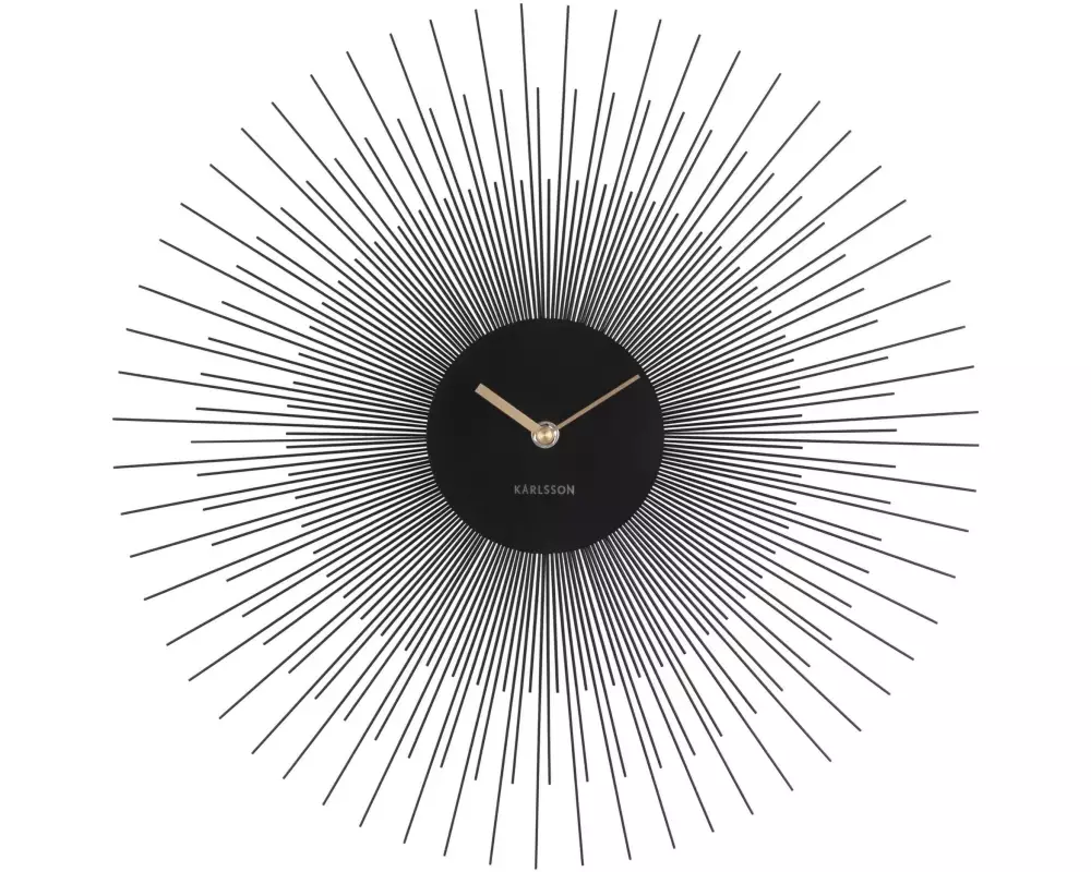 KARLSSON Wanduhr Peony Ø 45 cm, Schwarz