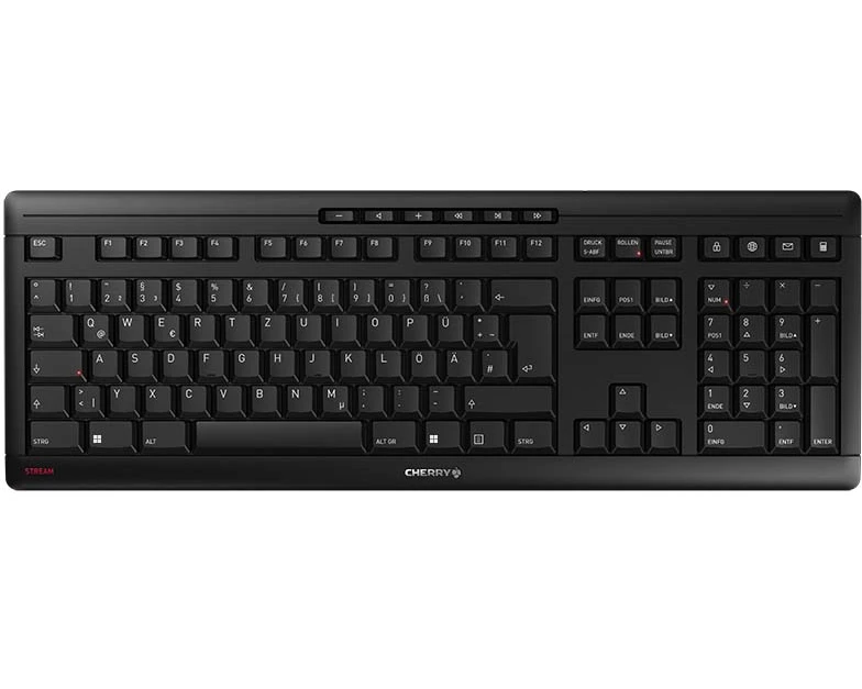 Contour Design Stream Wireless Tastatur Universal RF kabellos + USB QWERTZ Deutsch Schwarz