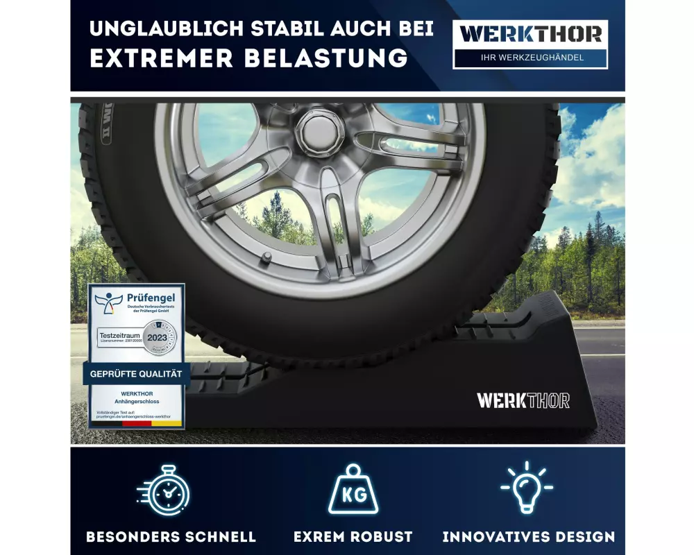 Werkthor Flache Auffahrkeile 2er Set, Schwarz