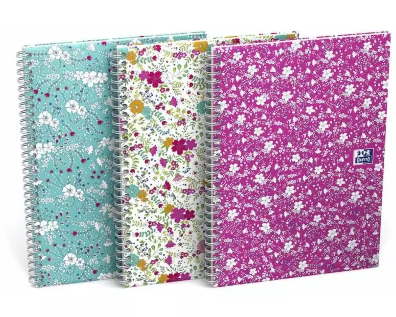 Oxford Notizblock GO Floral A5 kariert