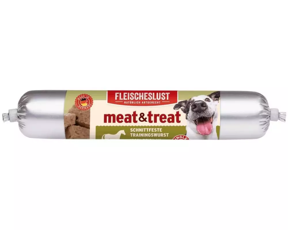 Fleischeslust Leckerli Meat & Treat Singleshot Pferd, 80 g