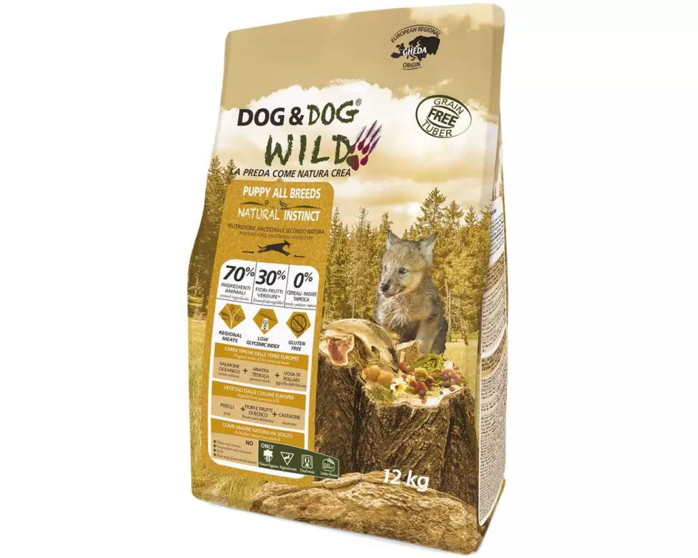 Dog&Dog Trockenfutter Wild Puppy Natural Instinct, 12 kg