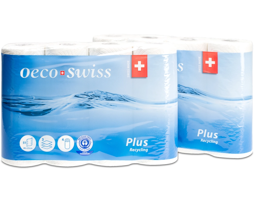 OECO SWISS Haushaltspapier Plus 3388517 4 Rollen