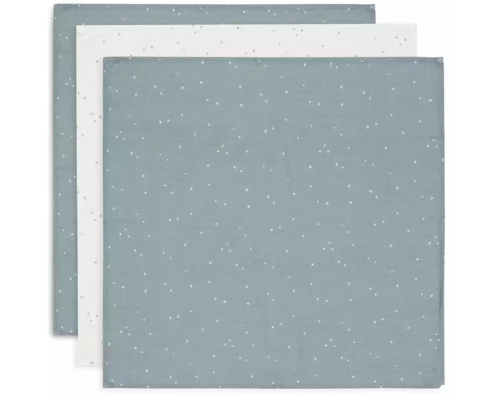 Jollein Mulltuch Nuscheli 3er Set Sea Green 70 cm x 70 cm