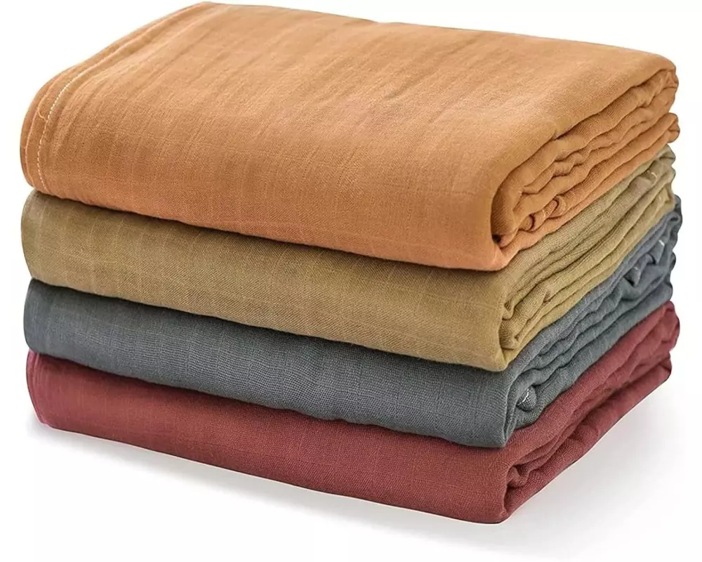 momcozy Baby Musselin-Wickeldecken (4er Pack) 120 cm x 120 cm