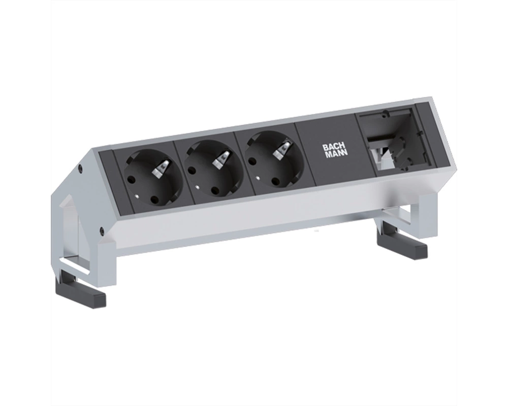 BACHMANN DESK2 3x Schutzkontakt 1x ABD GST18 Inox