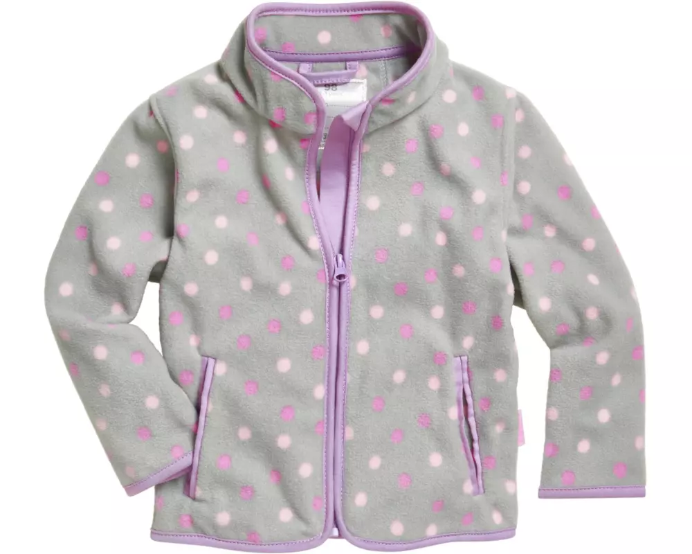 Playshoes Fleecejacke Punkte Grau Gr. 116