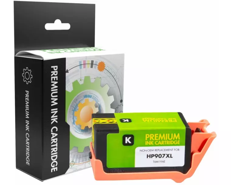 STATIC Ink cartridge compatible with HP T6M19AE 907XL black remanufactured 1.500 pages