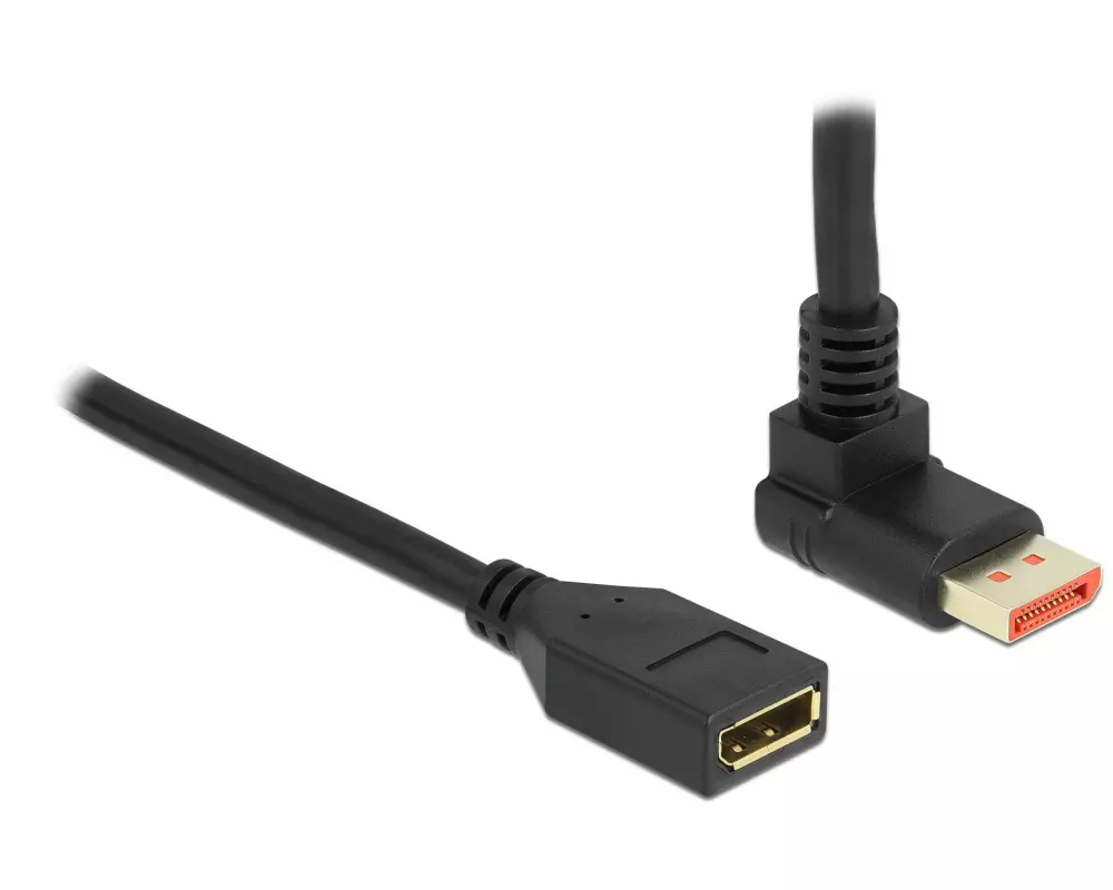 Delock Verlängerungskabel Oben gewinkelt DisplayPort, 2 m