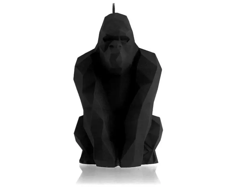 Candellana Kerze Gorilla Schwarz matt