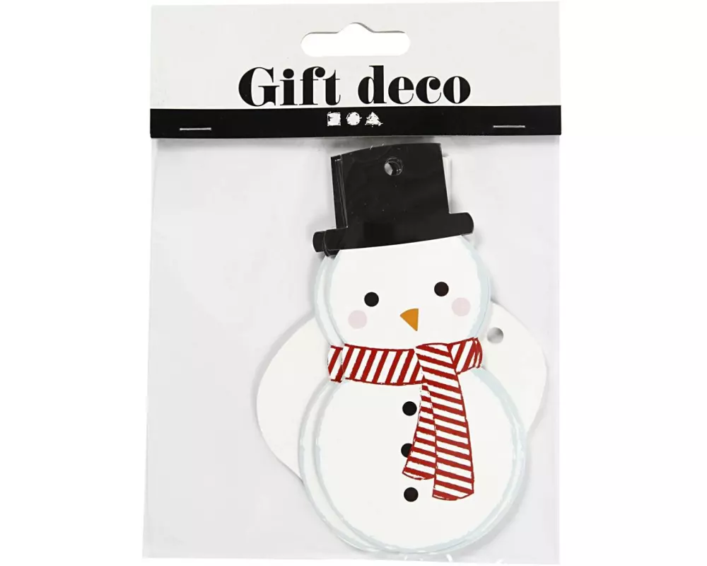 Creativ Company Geschenkanhänger Schneemann 11.8 x 8.5 cm, 10 Stück