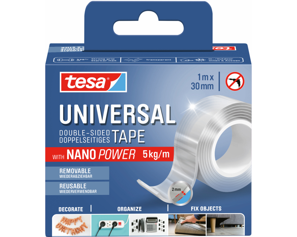 TESA Klebeband Nano Power 30mmx1m 55810-00010 doppelseitig