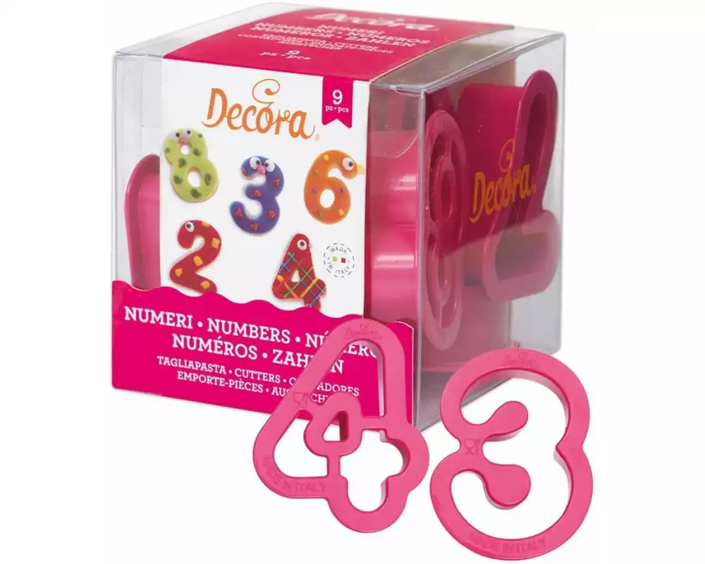 Decora Guetzli-Ausstecher-Set 9 Stück, Zahlen