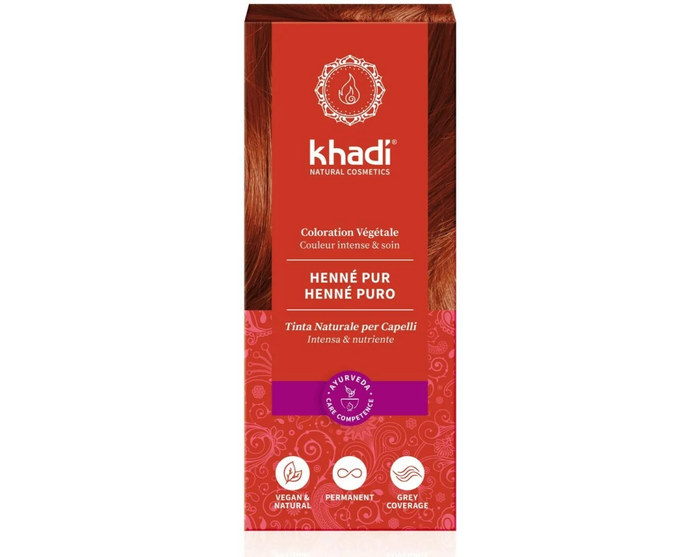 khadi Pflanzenhaarfarbe Reines Henna 100 g