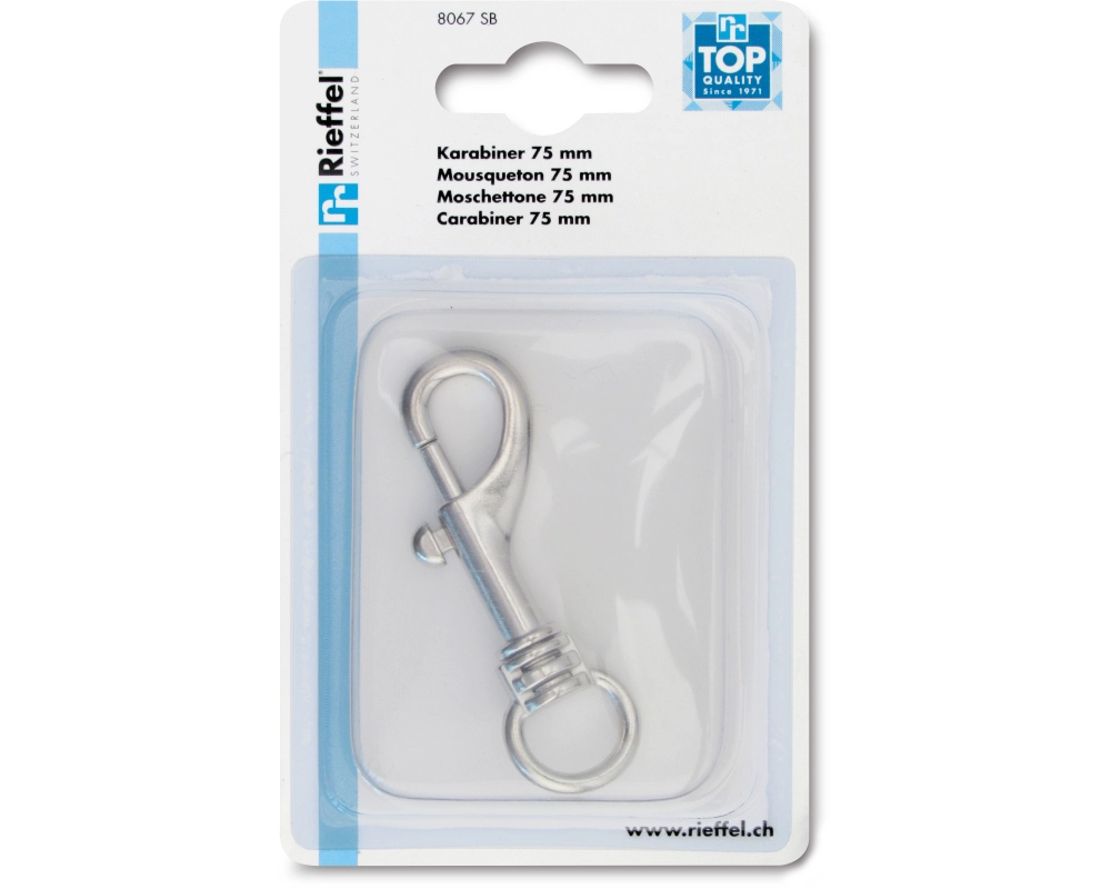 RIEFFEL SWITZERLAND Karabiner 8067 SB vernickelt