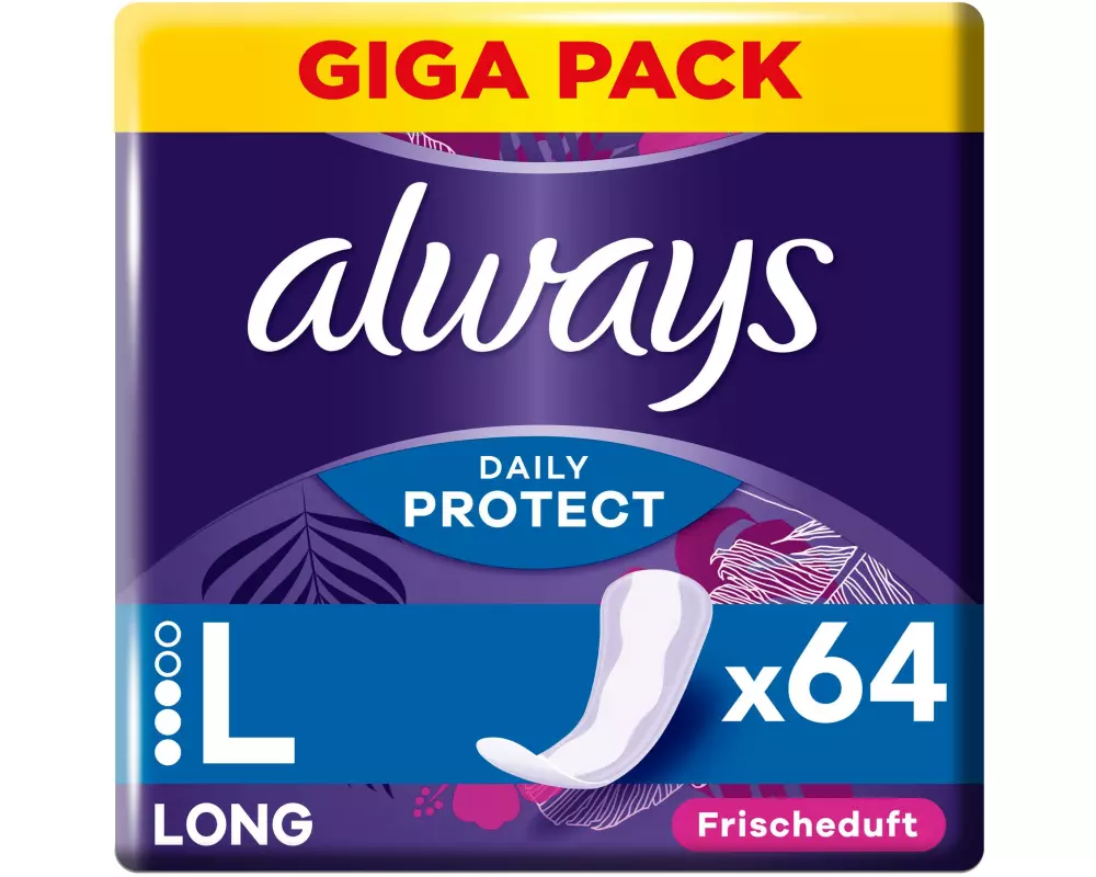 Always Slipeinlage Daily Protect Long mit Frischeduft 64 Stück