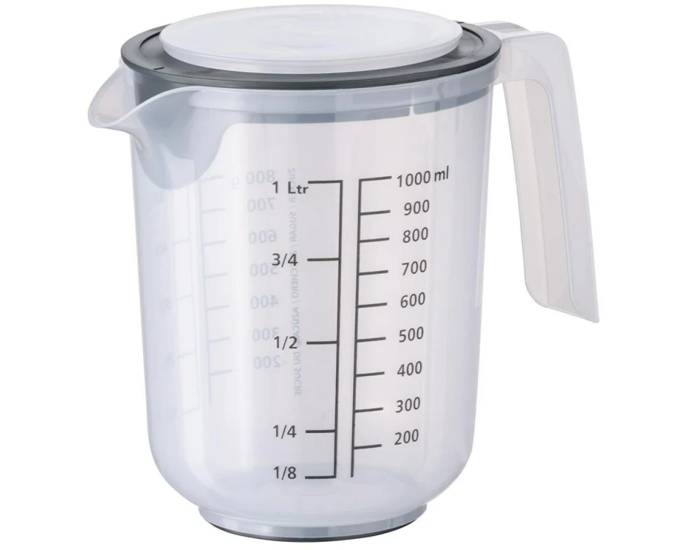 APS Rührbecher mit Deckel MIXUP 1 l, Transparent