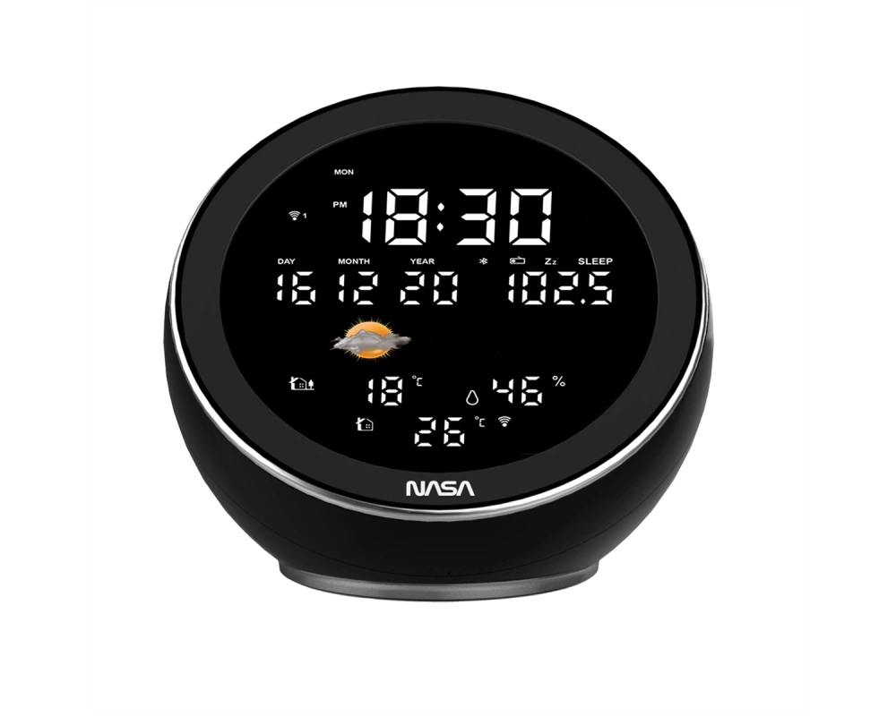 Nasa Wetterstation WSP1500, schwarz, Bluetooth Speaker