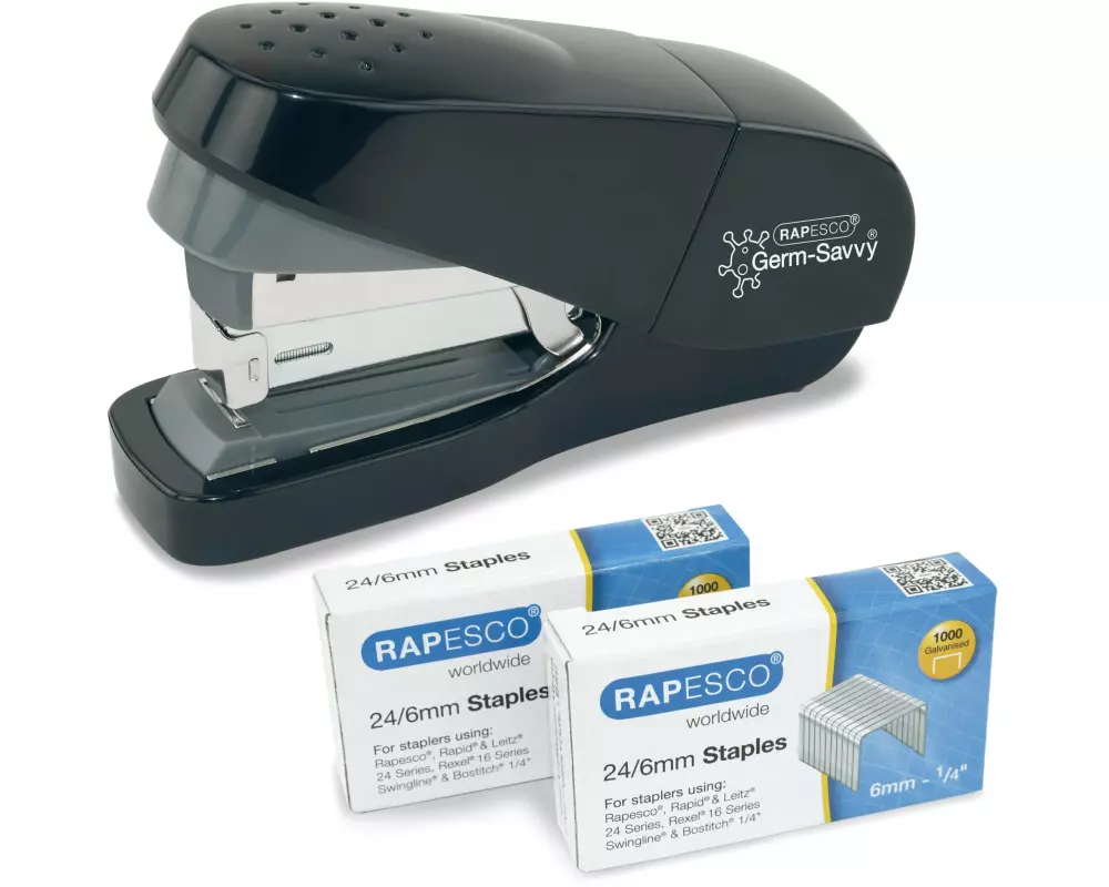 Rapesco Heftgerät Germ-Savvy Eco 35 Seiten, Schwarz