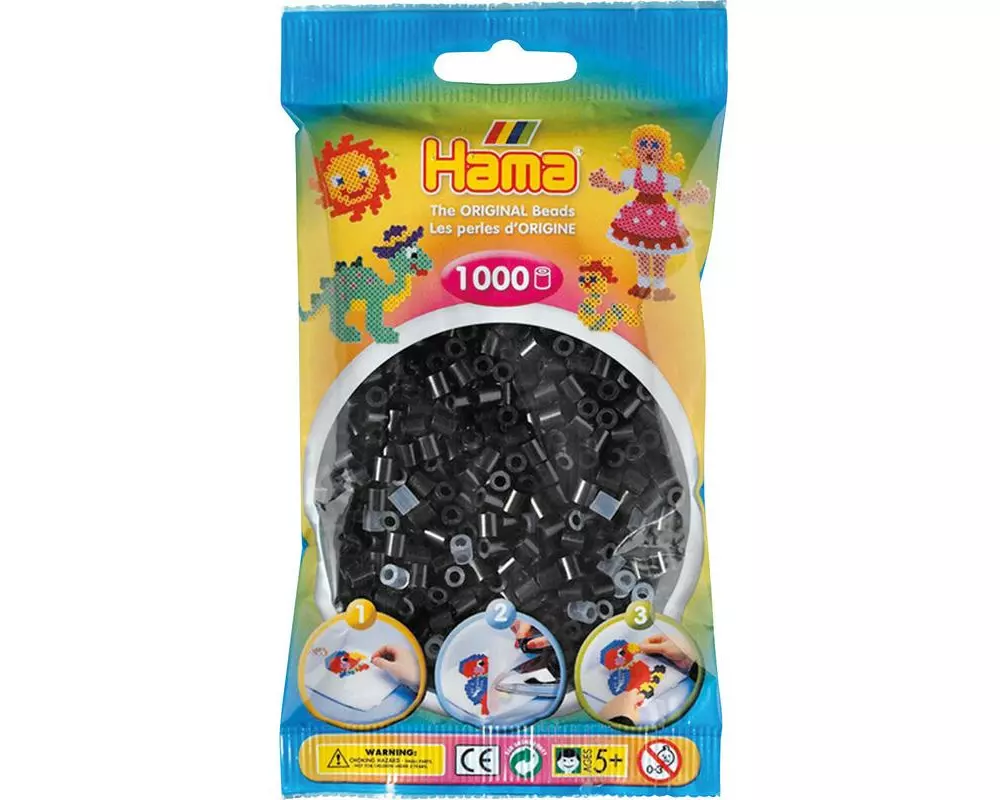 Hama Bügelperlen midi 1000 Stk. Schwarz