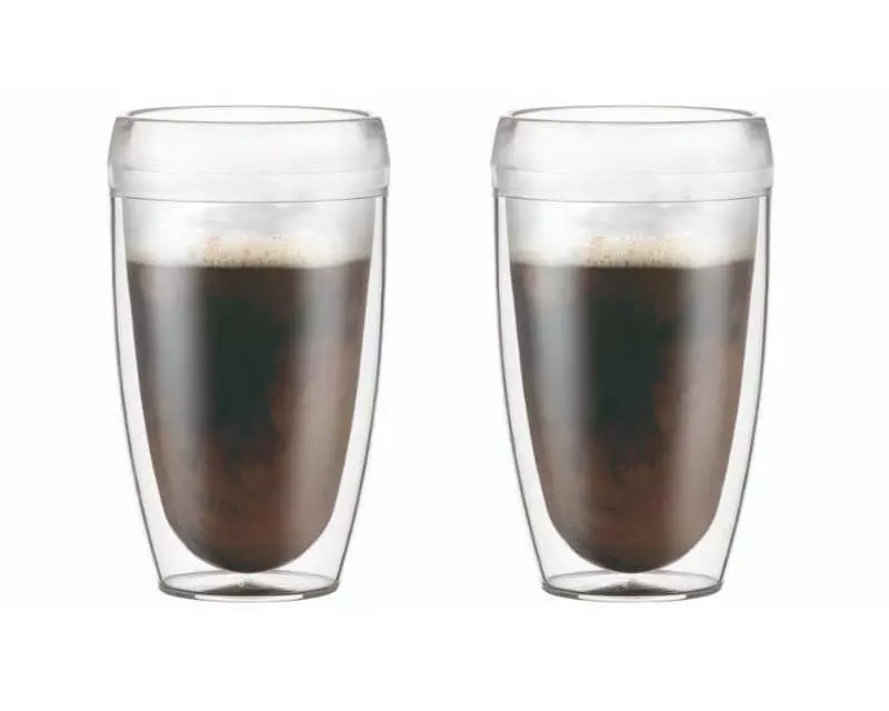 Bodum Thermobecher Pavina Outdoor 450 ml, 2 Stück, Transparent