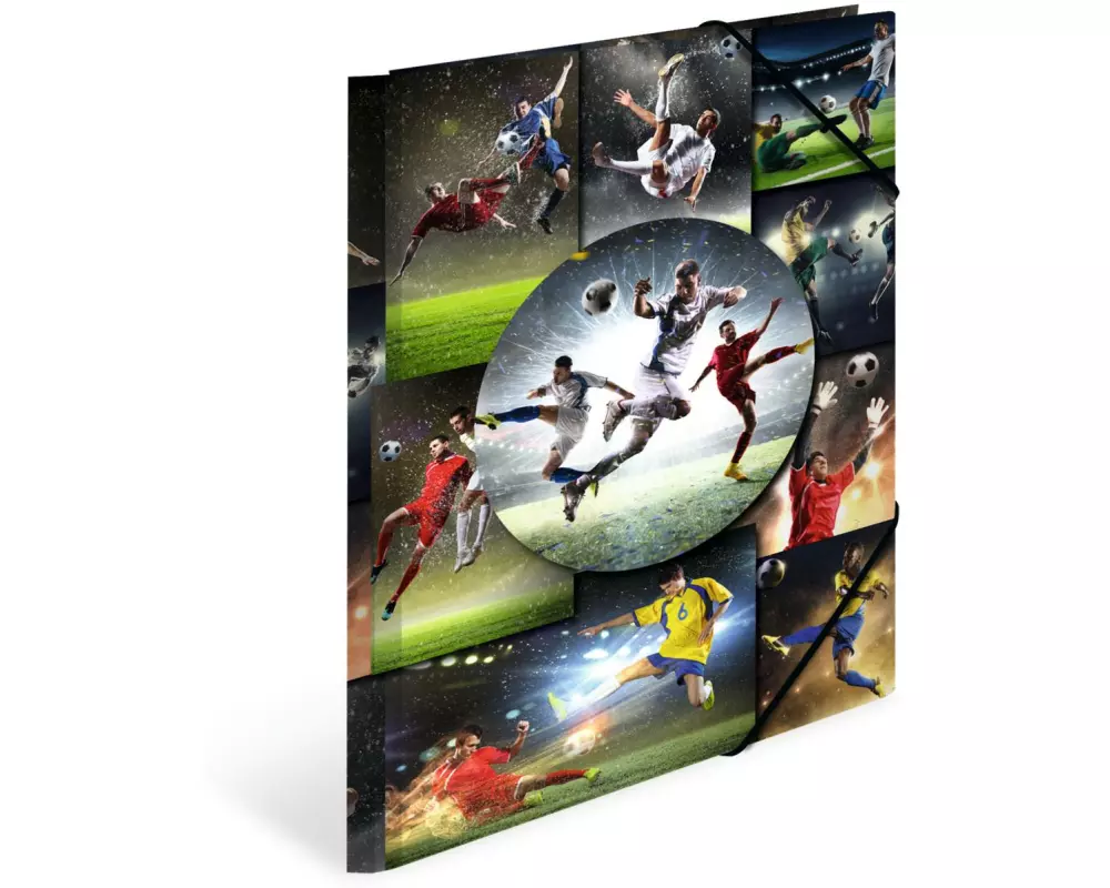 HERMA Gummibandmappe A4 Football, Karton, mit Innendruck
