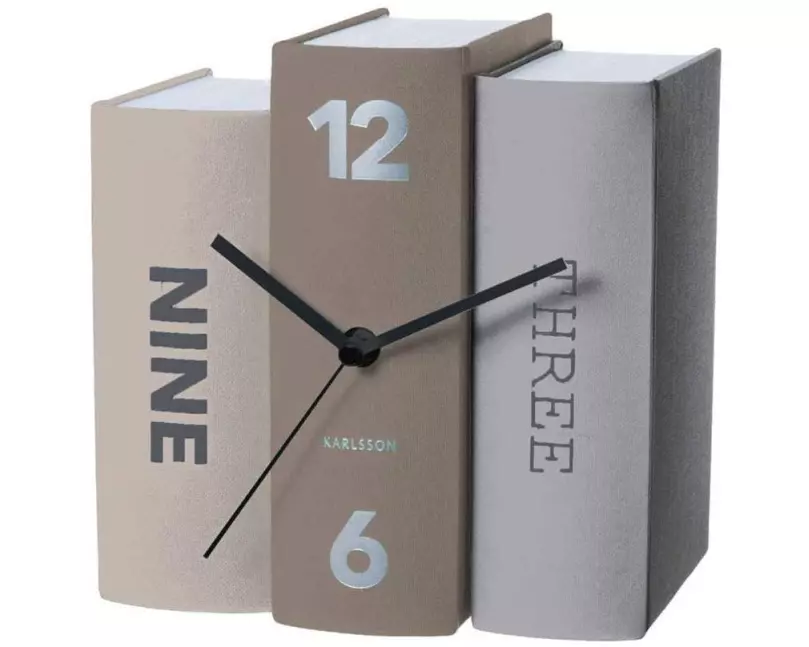 KARLSSON Tischuhr Book Grau