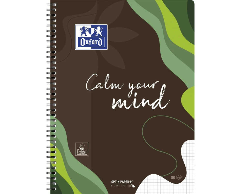 Oxford Notizheft LE Calm Nature assortiert A4 +, Liniert