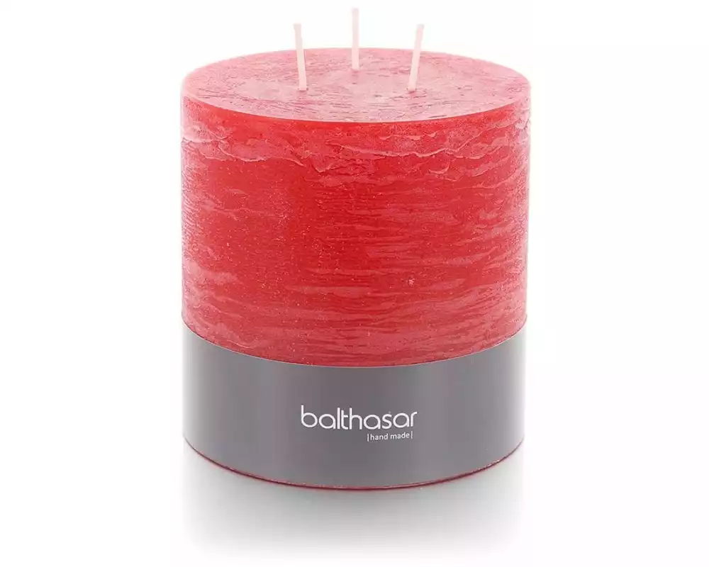 balthasar Mehrdochtkerze Rustico 12 cm x 12 cm, Rot