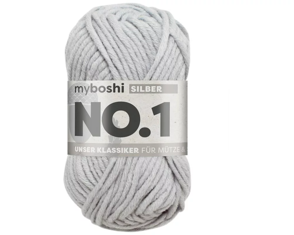 myBoshi Wolle Nr.1 Silber 50 g, 55 m