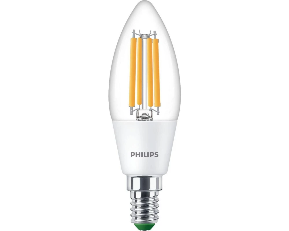 Philips Lampe LED CLA 40W B35 E14 2700K CL UE 2PF/SRT Warmweiss