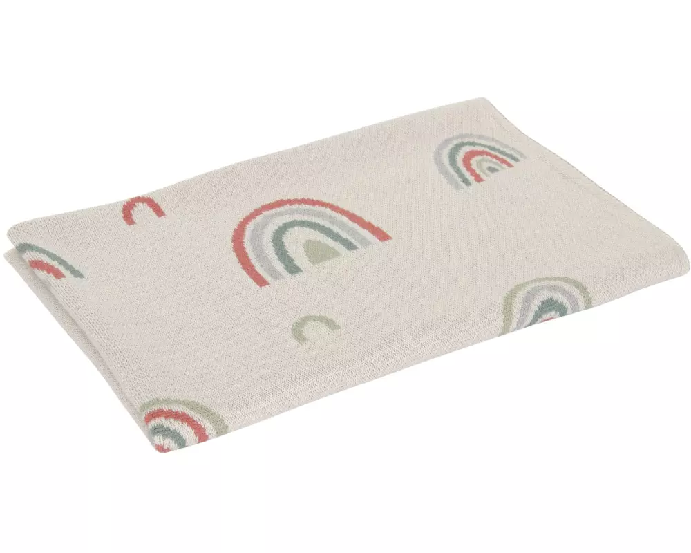 Kindsgut Kuscheldecke mit Regenbogen 80 x 100 cm