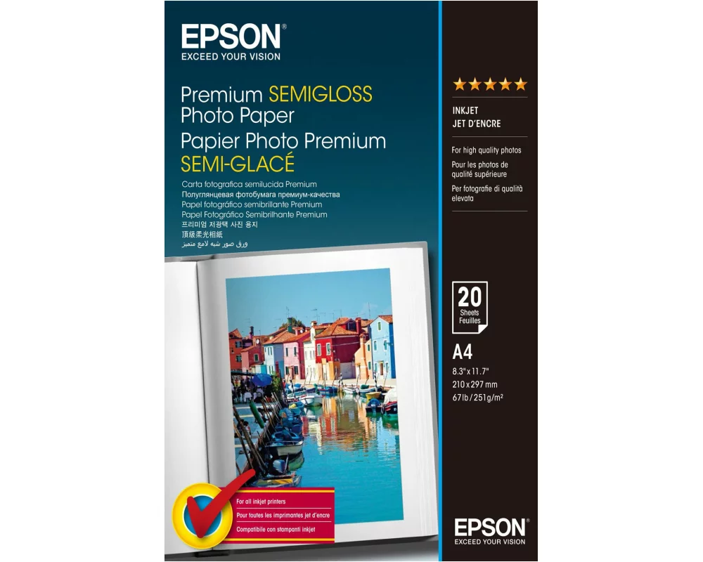 Epson Fotopapier A4 251 g/m² 20 Stück