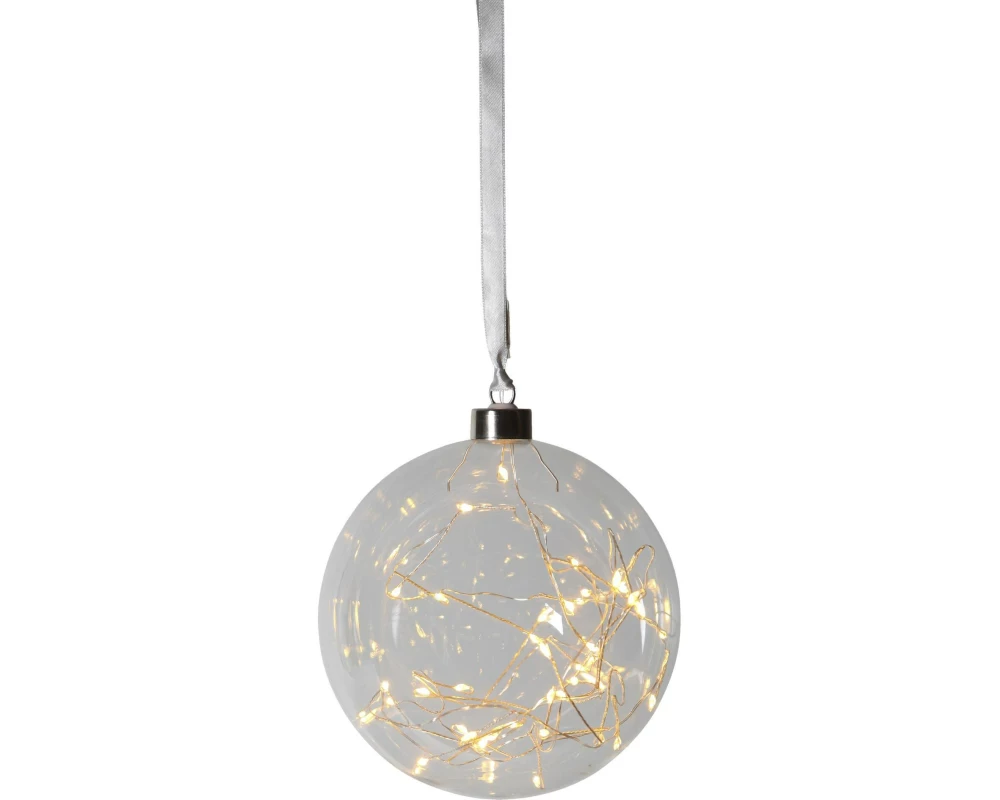 Star Trading LED Kugel Glow 15 cm, Warmweiss, 40 LED