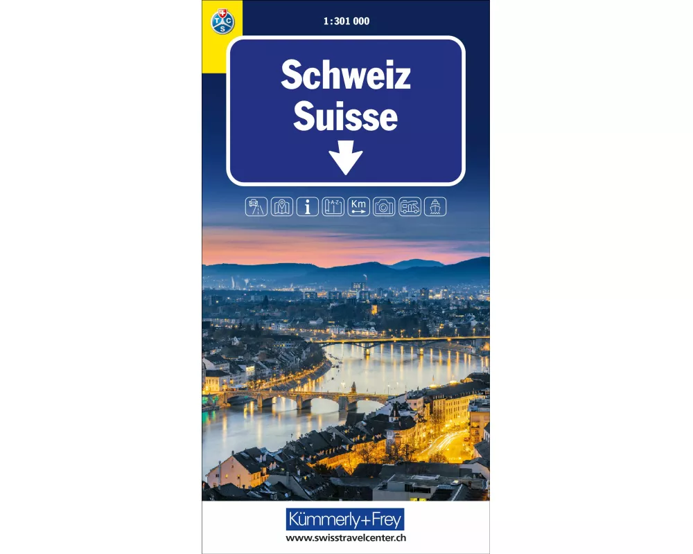 Kümmerly+Frey Strassenkarte TCS Schweiz 1:301.000