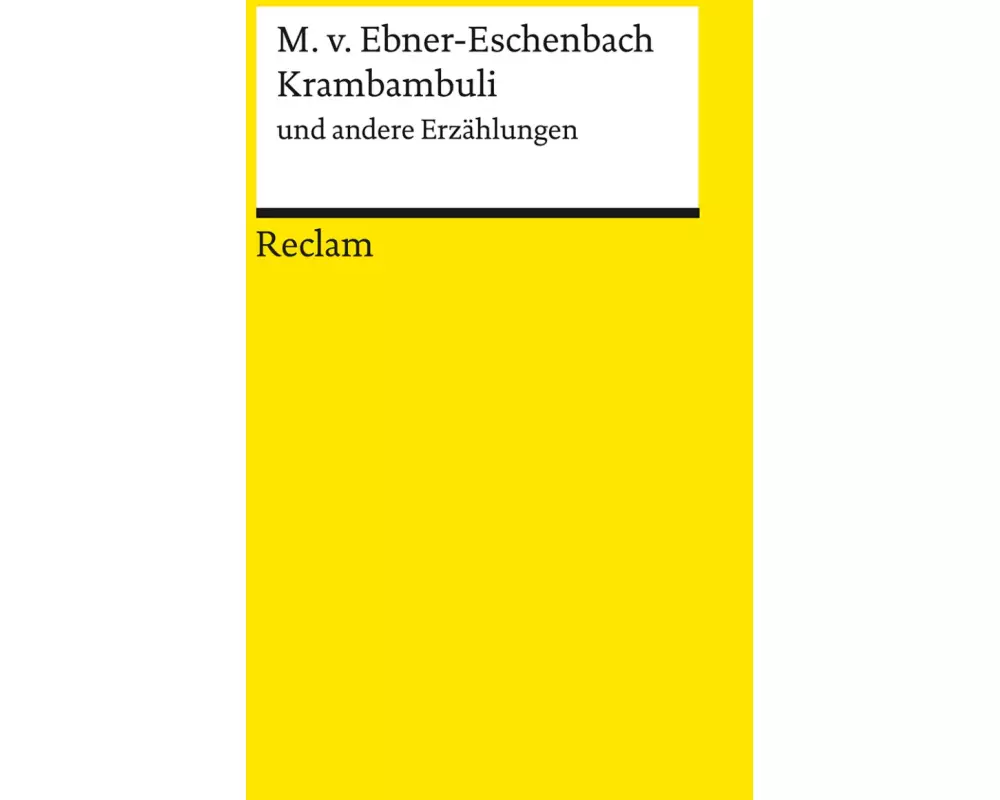 Krambambuli und andere Erzählungen