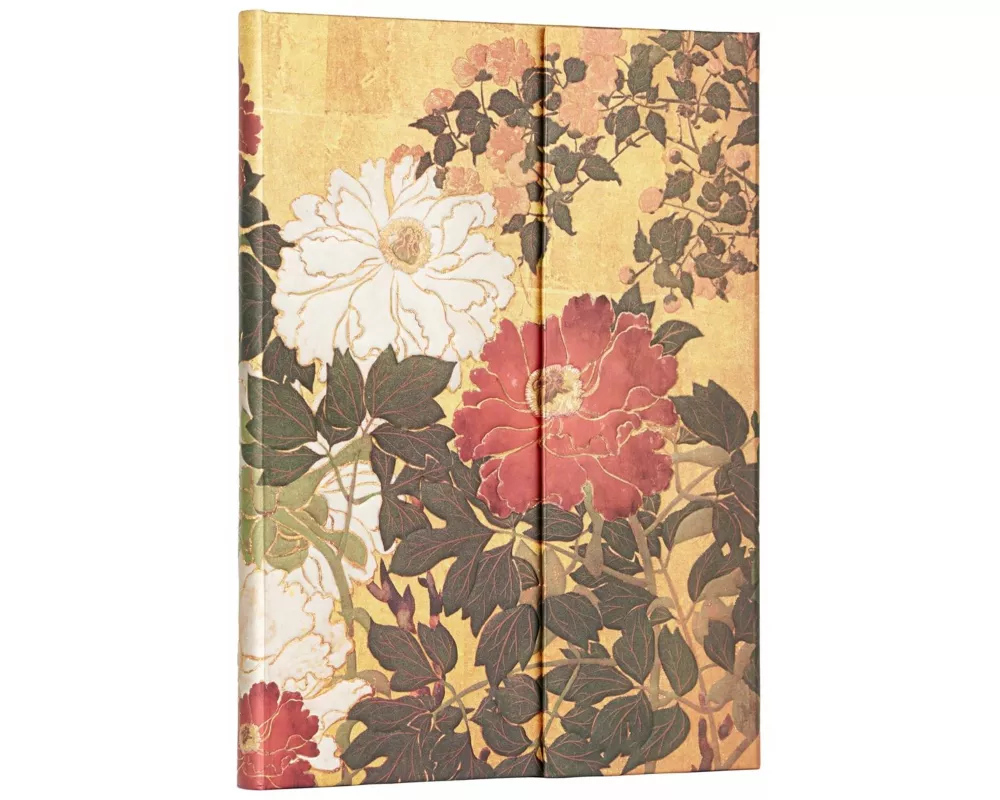 Natsu (Rinpa Florals) Ultra Unlined Hardback Journal (Wrap Closure)