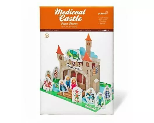 Papierspielzeugset. Ritter-Schloss