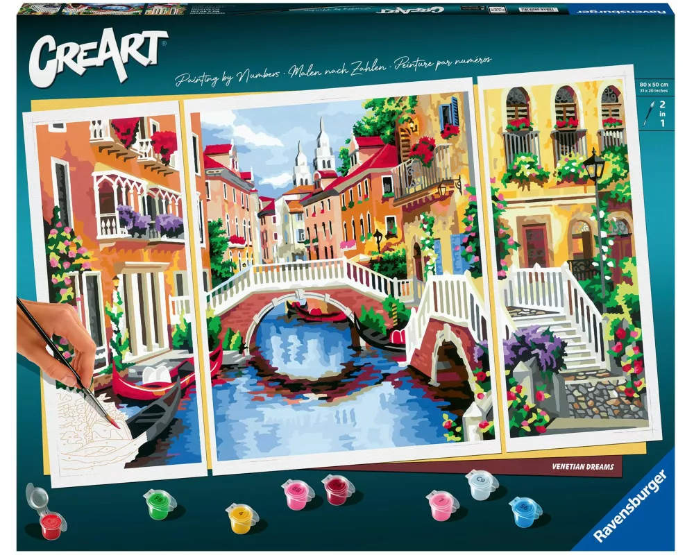 CreArt Premium Triptychon - Venezianische Träume