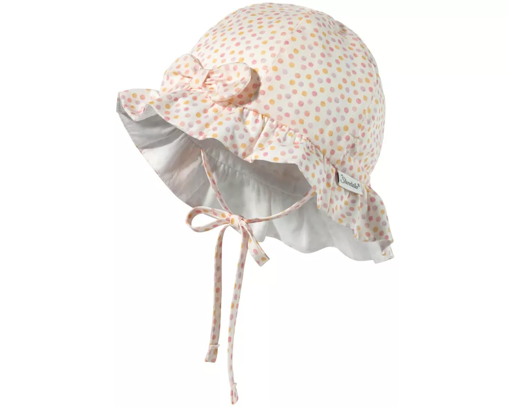 Sterntaler Sonnenhut mit Schleife Punkte Ecru Gr. 49
