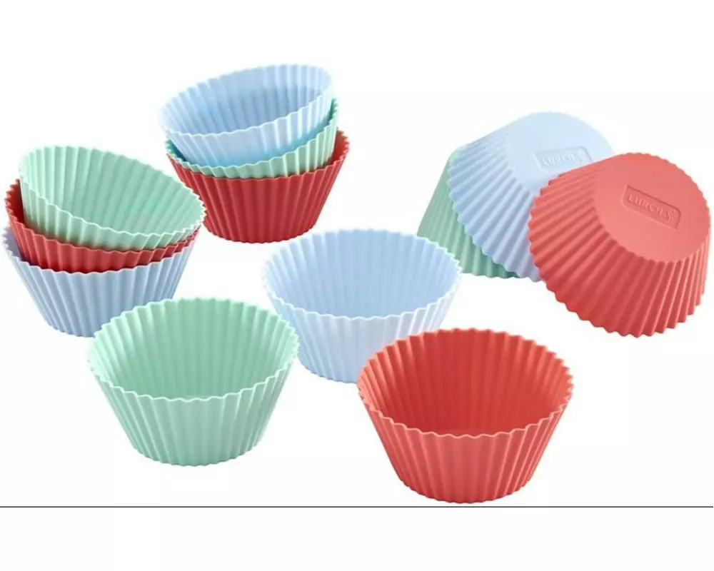 Lurch Muffin Backform Flexi 12 Stück, Mehrfarbig