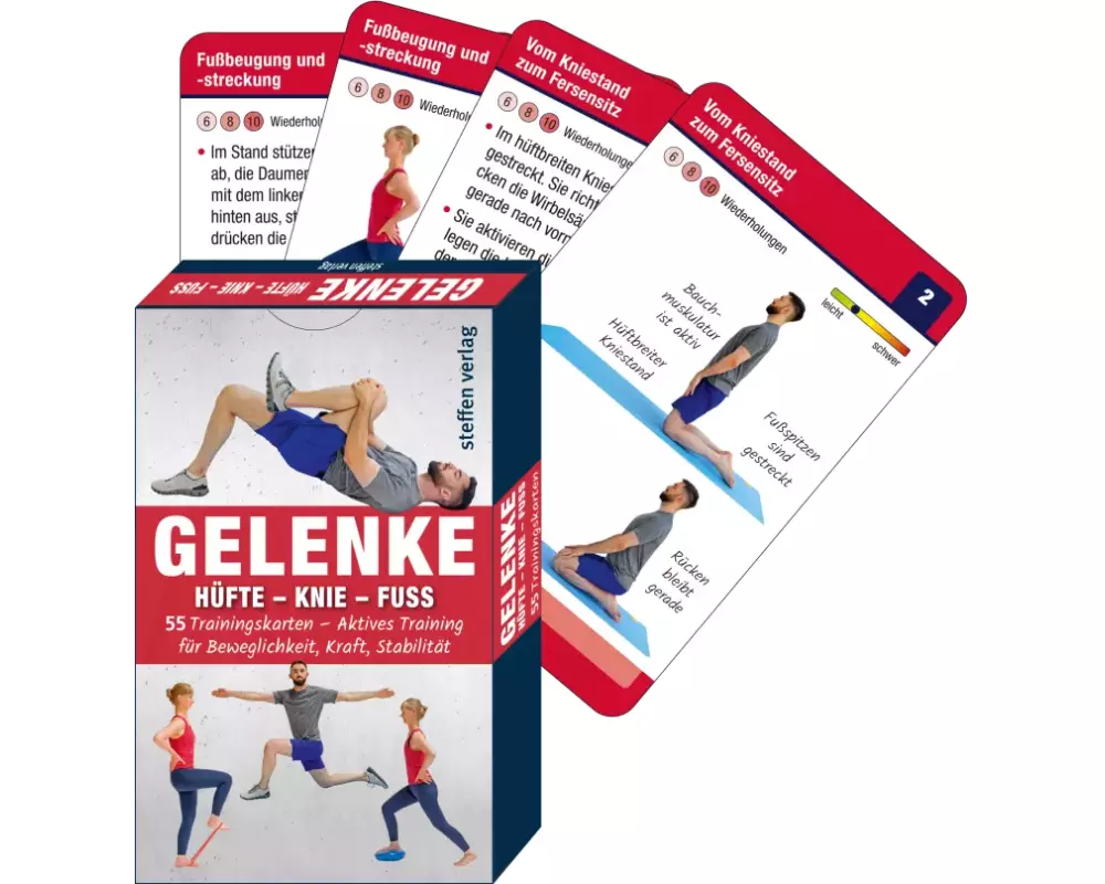 Trainingskarten Gelenke: Hüfte - Knie - Fuß