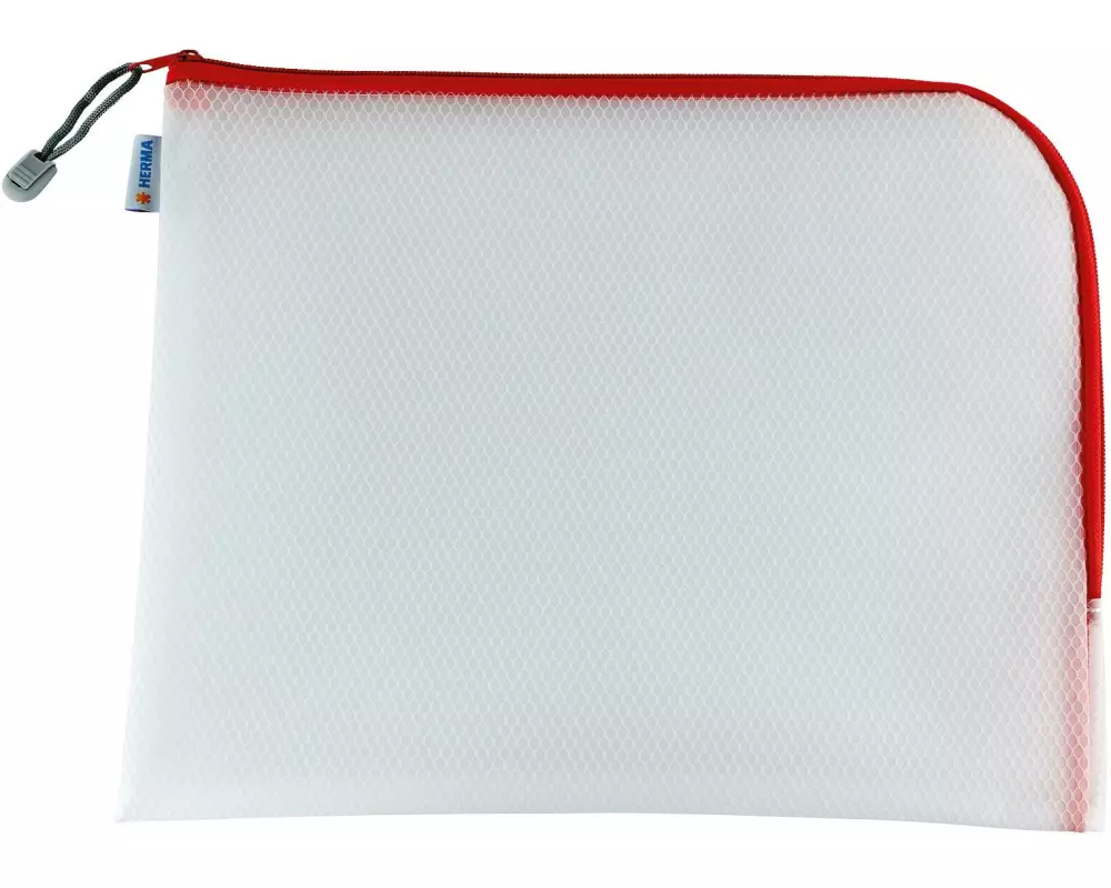 HERMA Etui Mesh Bag 36 x 28 cm, Rot/Weiss