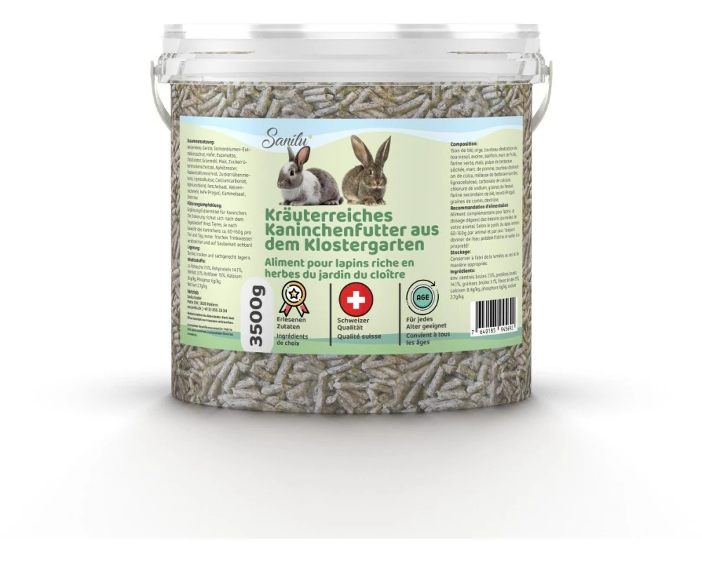 Sanilu Kräuterreiches Kaninchenfutter aus dem Klostergarten, 3.5 kg