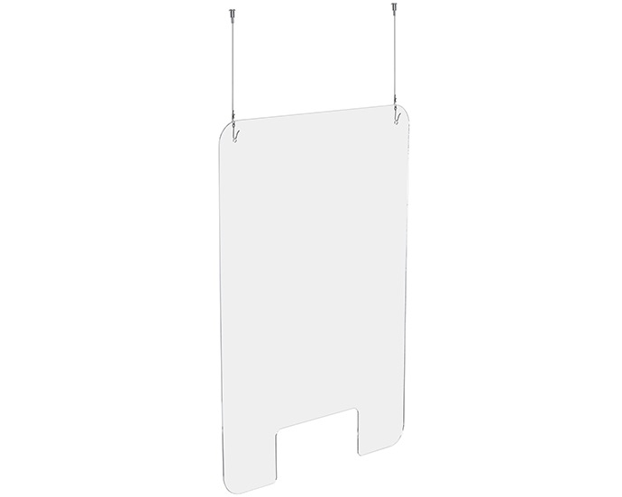 EXACOMPTA Hygienewand Exascreen 80158D Acrylglass m. Fenster 100x66cm